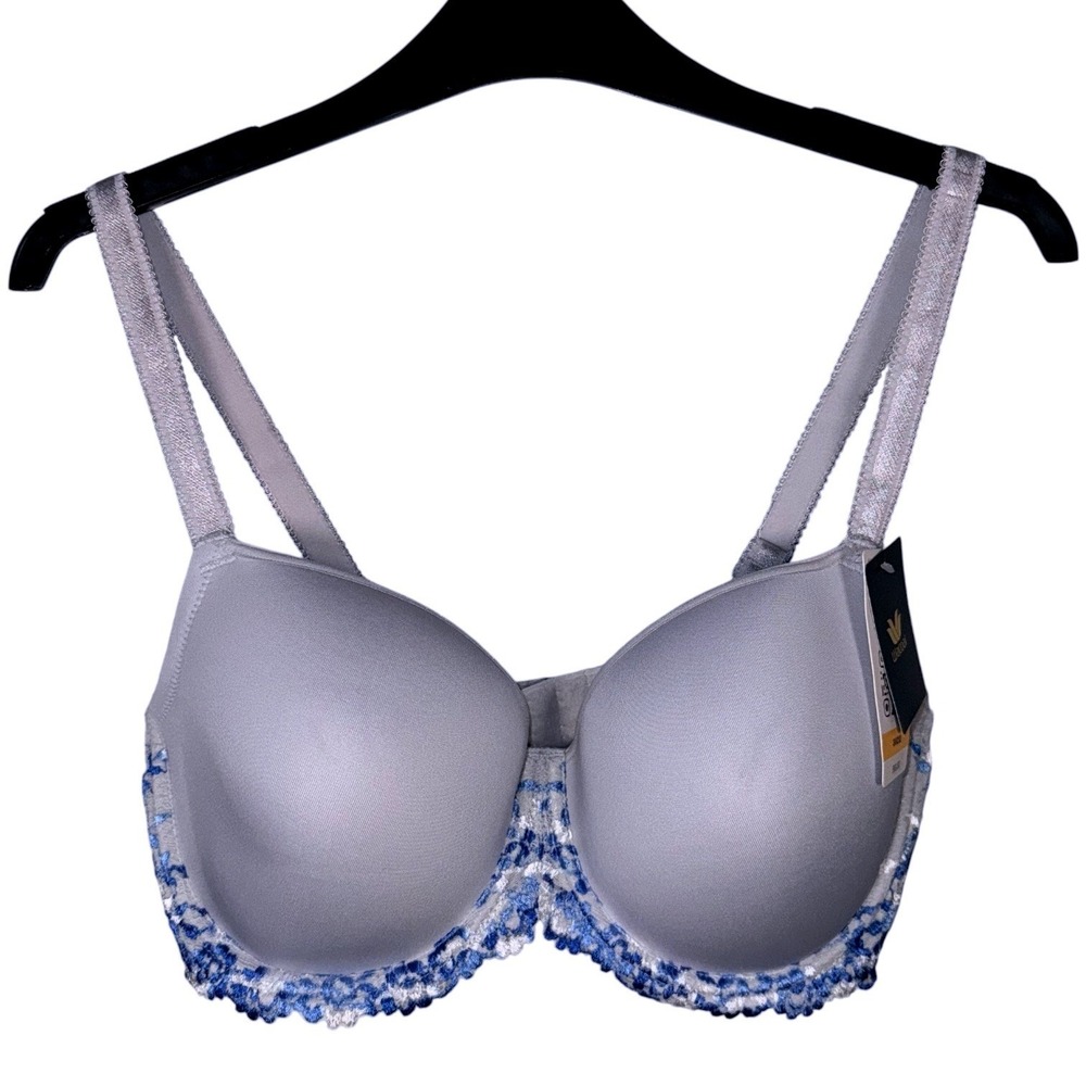 Wacoal Womens Size 36DD Blue Embrace Lace Padded Underwire Bra NWT